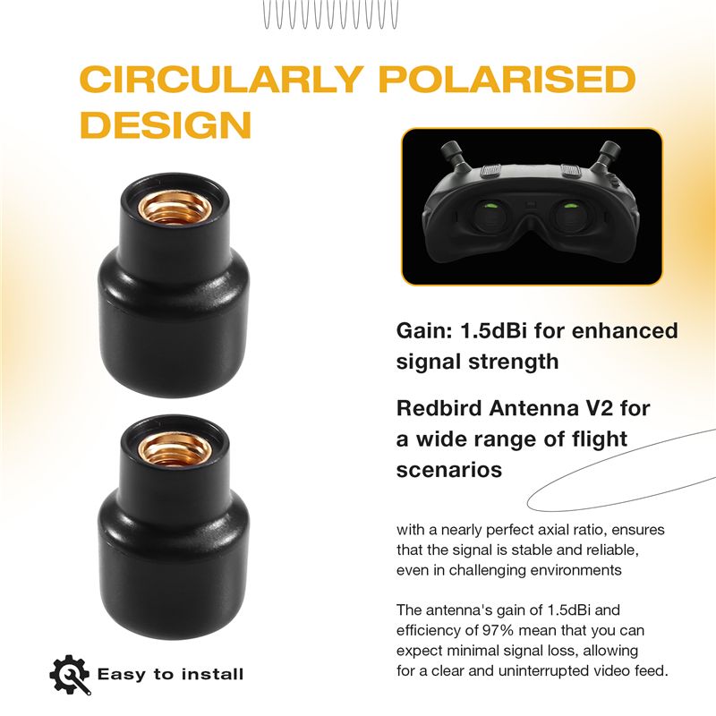 2Pcs 5.8G Redbird V2 Antenna R - Drone Racing Goggles 评论和价格